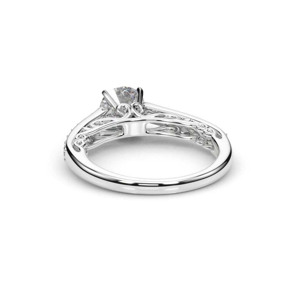 360 degree view of Padma Vintage Inspired Engagement Ring