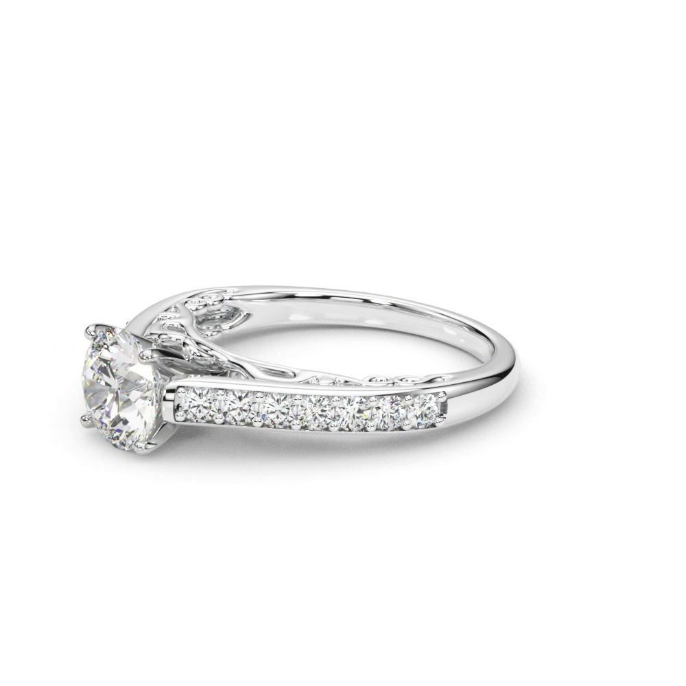 360 degree view of Padma Vintage Inspired Engagement Ring