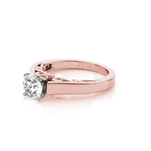 360 degree view of Cindy Solitaire Engagement Ring With Peek A Boo Diamonds