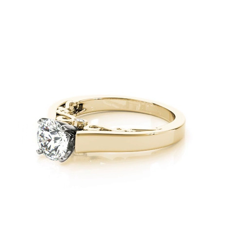 360 degree view of Cindy Solitaire Engagement Ring With Peek A Boo Diamonds