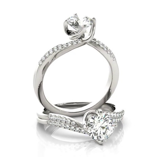 360 degree view of Chandler Pavé Diamond Engagement Ring