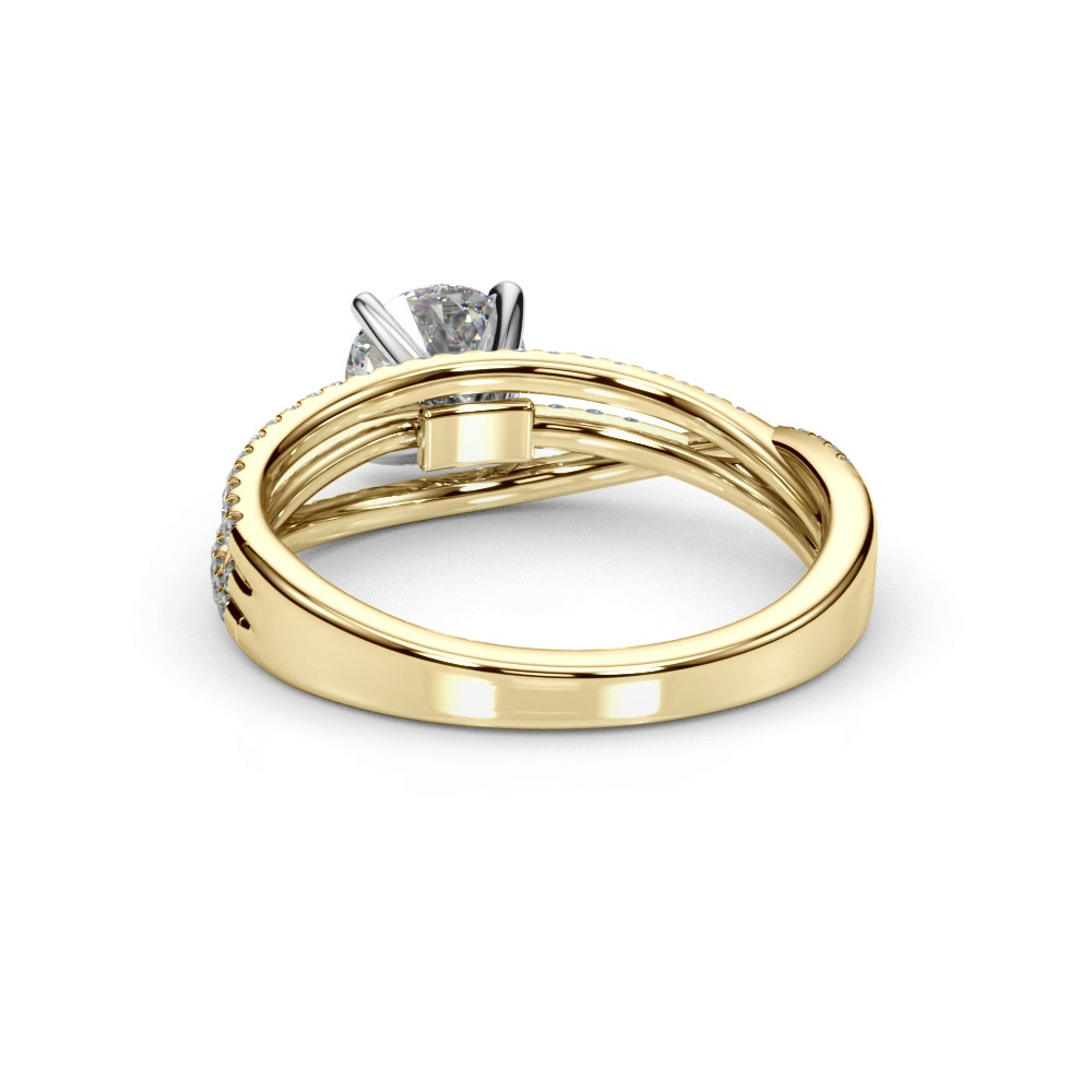 360 degree view of Eloisa 3 Row Pavé Diamond Engagement Ring