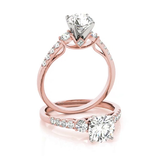 360 degree view of Emeline Single Row Diamond Engagement Ring