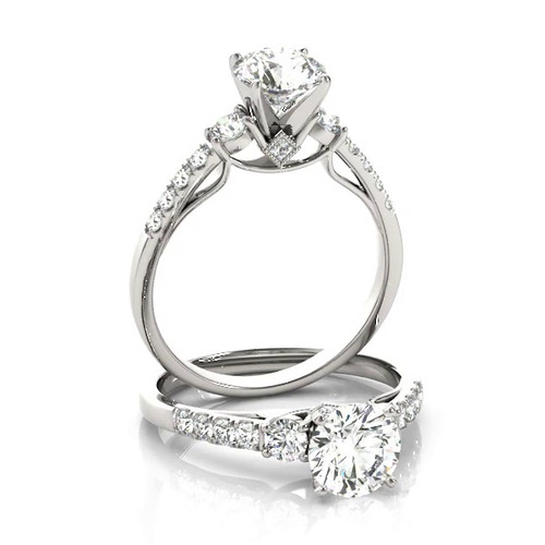360 degree view of Emeline Single Row Diamond Engagement Ring