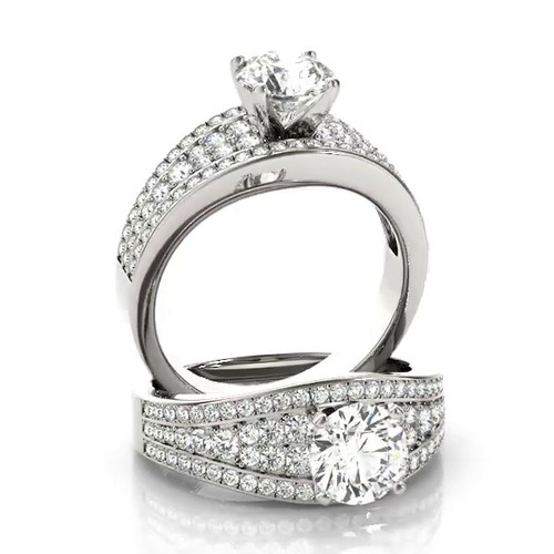 360 degree view of Sheila Diamond Encrusted Engagement Ring