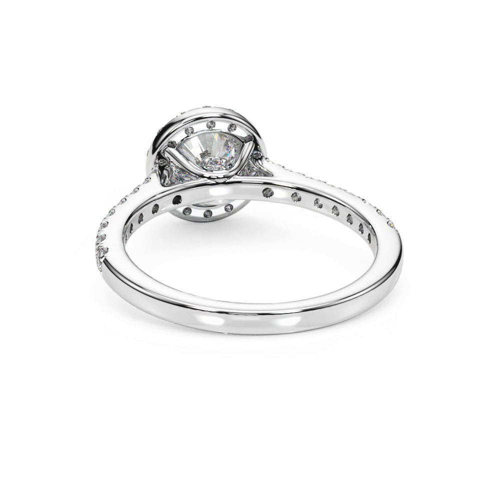 360 degree view of Layla Halo Engagement Ring
