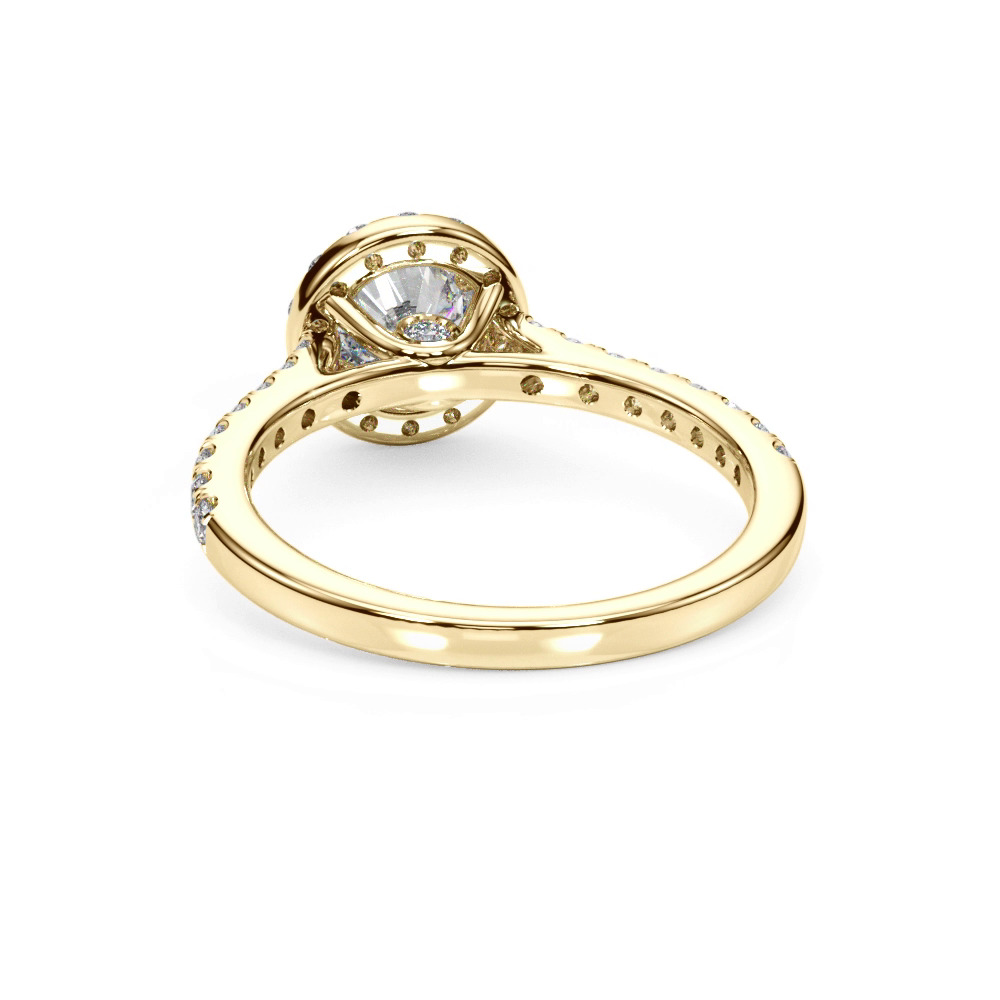 360 degree view of Layla Halo Engagement Ring