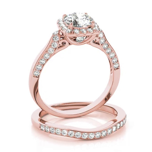360 degree view of Paola Halo Engagement Ring