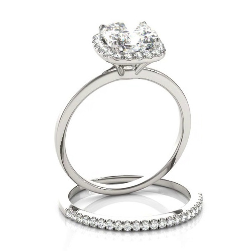 360 degree view of Annika Halo Engagement Ring