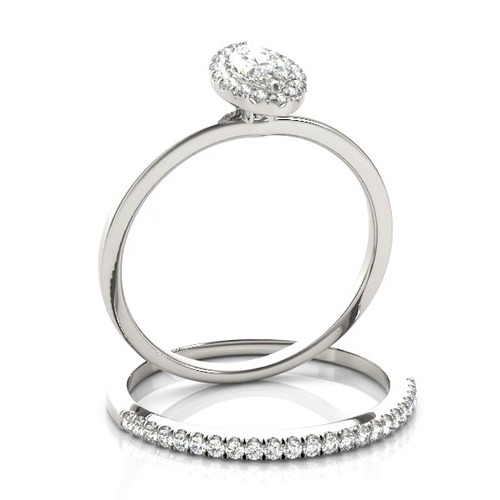 360 degree view of Nora Halo Engagement Ring