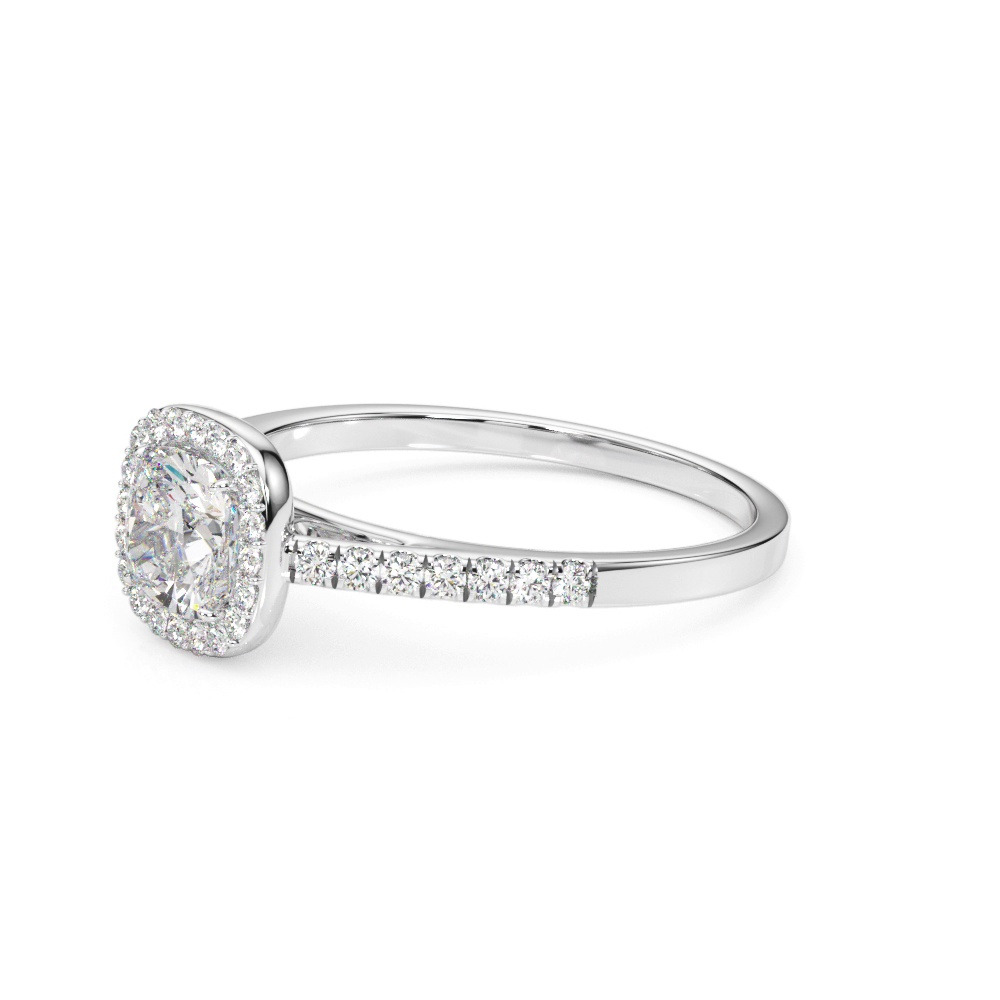 360 degree view of Elizabeth Halo Engagement Ring