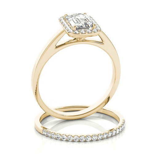 360 degree view of Kylie Halo Engagement Ring