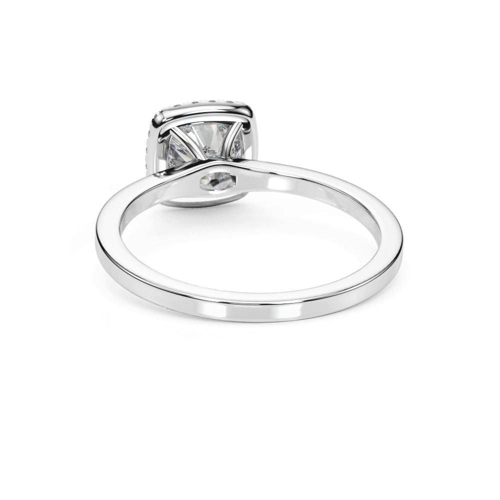 360 degree view of Mallory Halo Engagement Ring