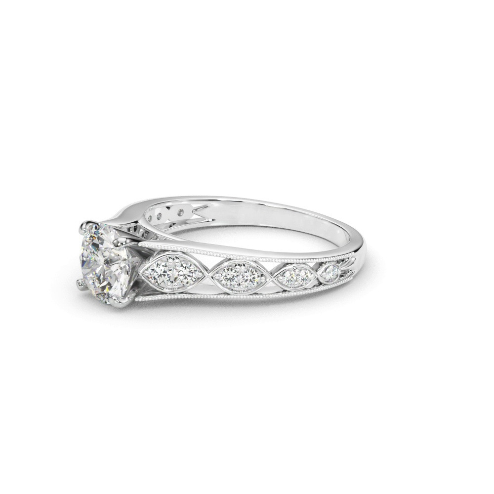 360 degree view of Zera Cathedral Diamond Engagement Ring