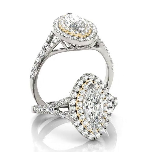 360 degree view of Gwendolyn Halo Engagement Ring