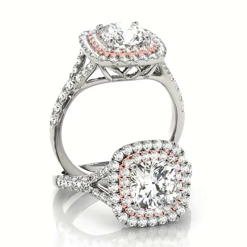 360 degree view of Karina Halo Engagement Ring