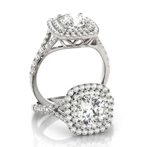 360 degree view of Karina Halo Engagement Ring