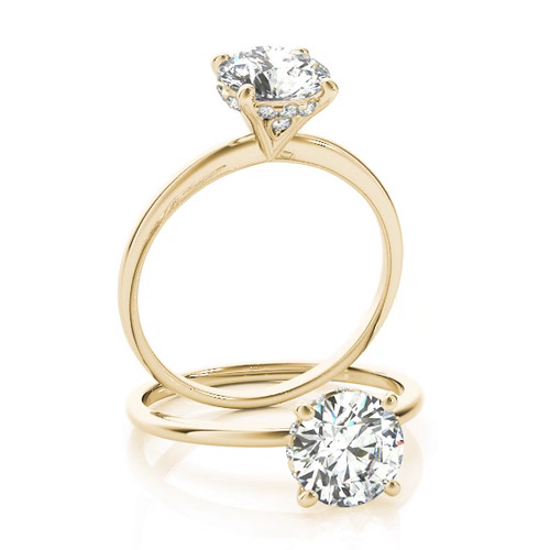 360 degree view of Lillian 4 Prong Martini Style Engagement Ring
