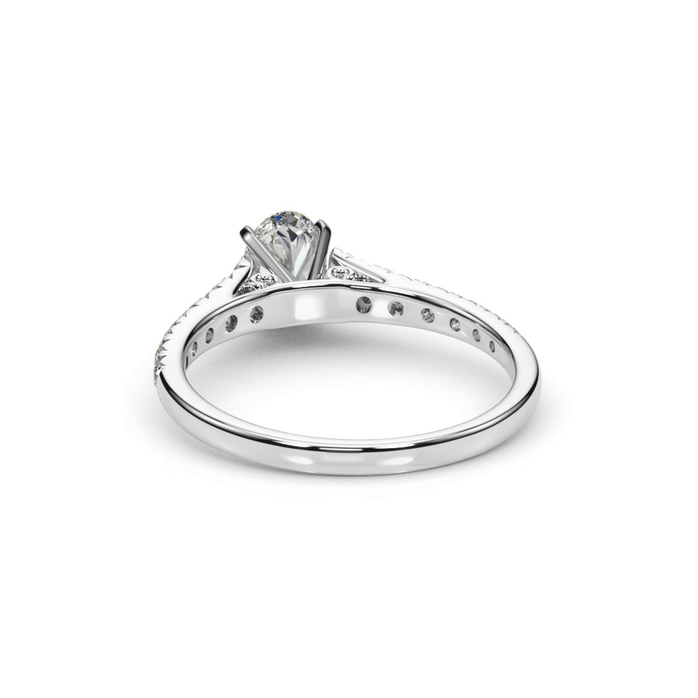360 degree view of Cherie French Pavé Diamond Engagement Ring