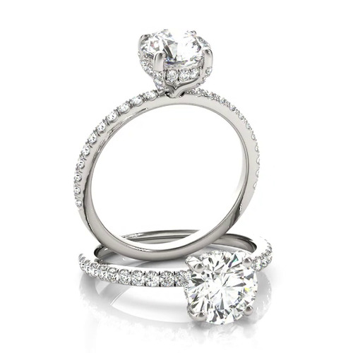 360 degree view of Stella Hidden Halo Engagement Ring