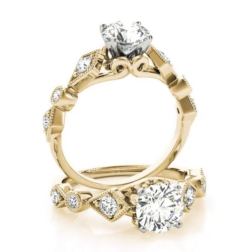 360 degree view of Wilder Art-Deco Inspired Engagement Ring