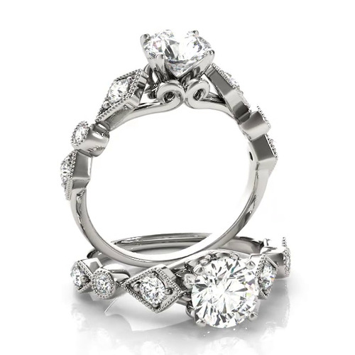 360 degree view of Wilder Art-Deco Inspired Engagement Ring