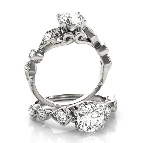 360 degree view of Wilder Art-Deco Inspired Engagement Ring