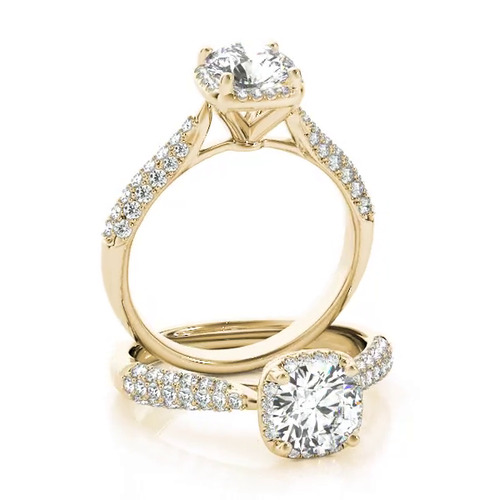 360 degree view of Marleigh Halo Engagement Ring