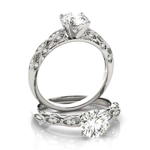 360 degree view of Percy Vintage Inspired Engagement Ring