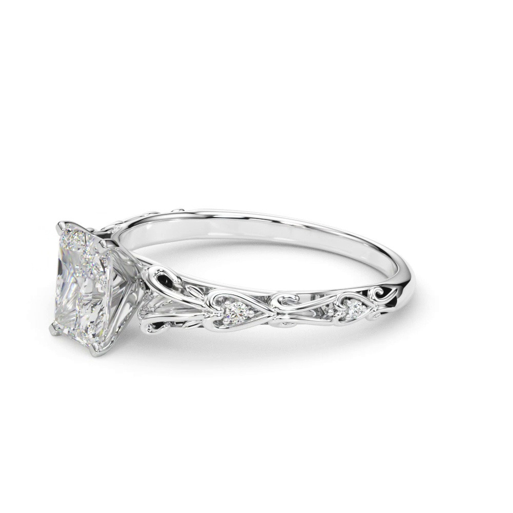 360 degree view of Tegan Vintage Inspired Lab Engagement Ring