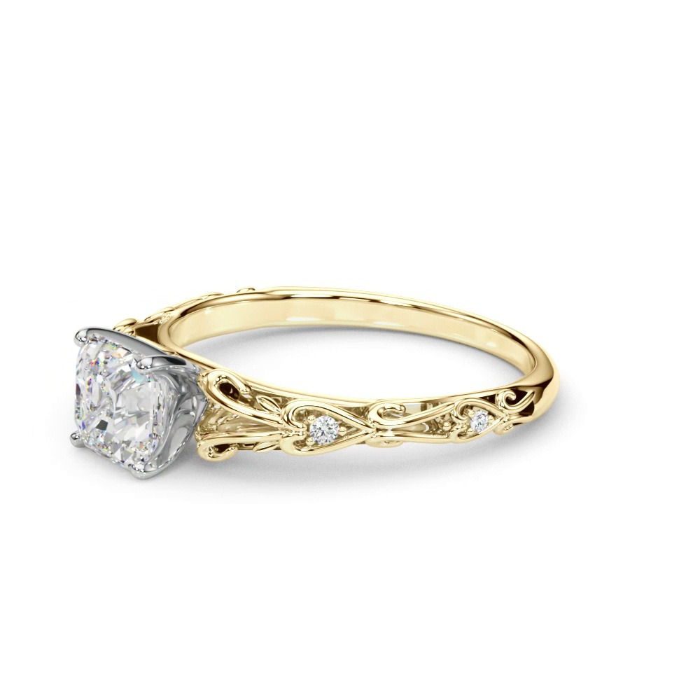 360 degree view of Tegan Vintage Inspired Engagement Ring