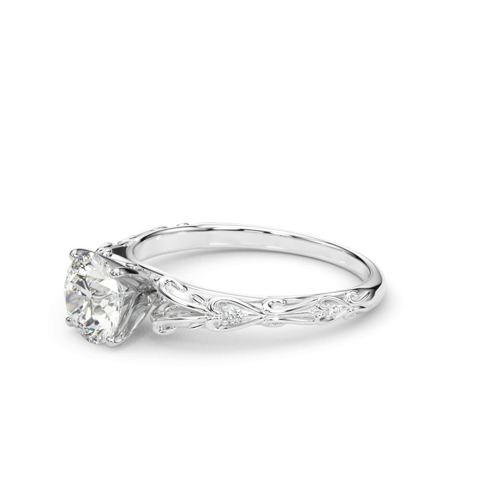 360 degree view of Tegan Vintage Inspired Lab Engagement Ring