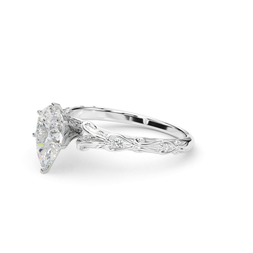 360 degree view of Tegan Vintage Inspired Lab Engagement Ring