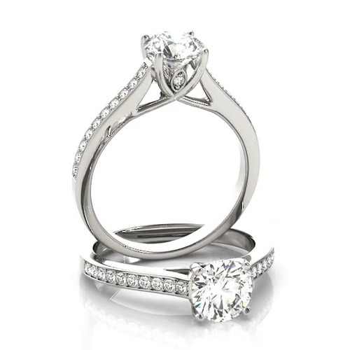 360 degree view of Louella Channel Diamond Engagement Ring