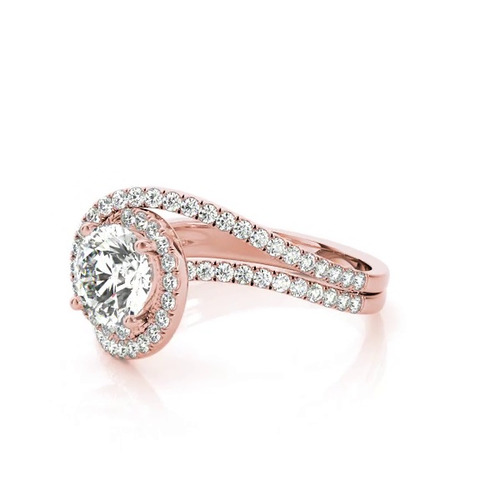 360 degree view of Everest Contemporary Halo Engagement Ring