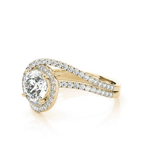 360 degree view of Everest Contemporary Halo Engagement Ring