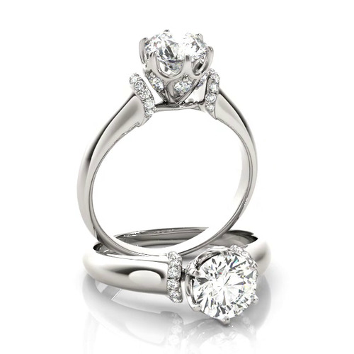 360 degree view of Cheyenne 6 Prong Diamond Engagement Ring