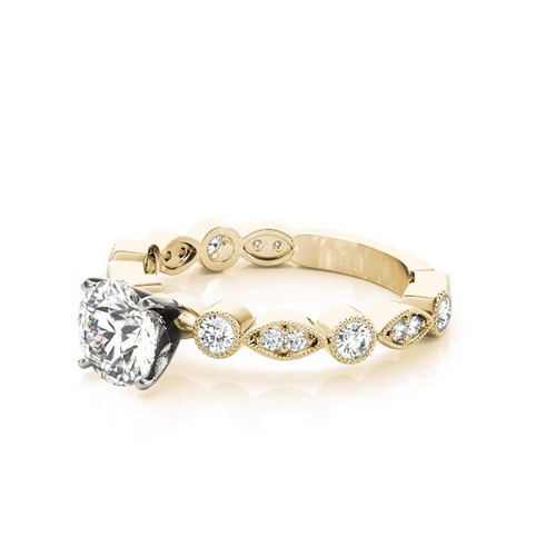 360 degree view of Farida Vintage Inspired Engagement Ring
