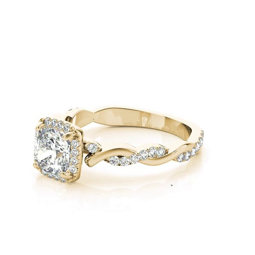 360 degree view of Holland Halo Engagement Ring