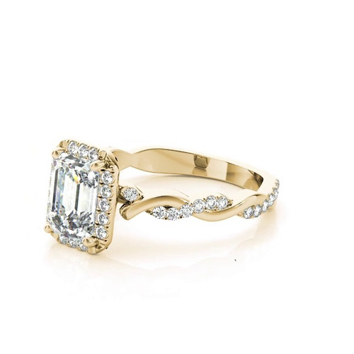 360 degree view of Nola Halo Engagement Ring