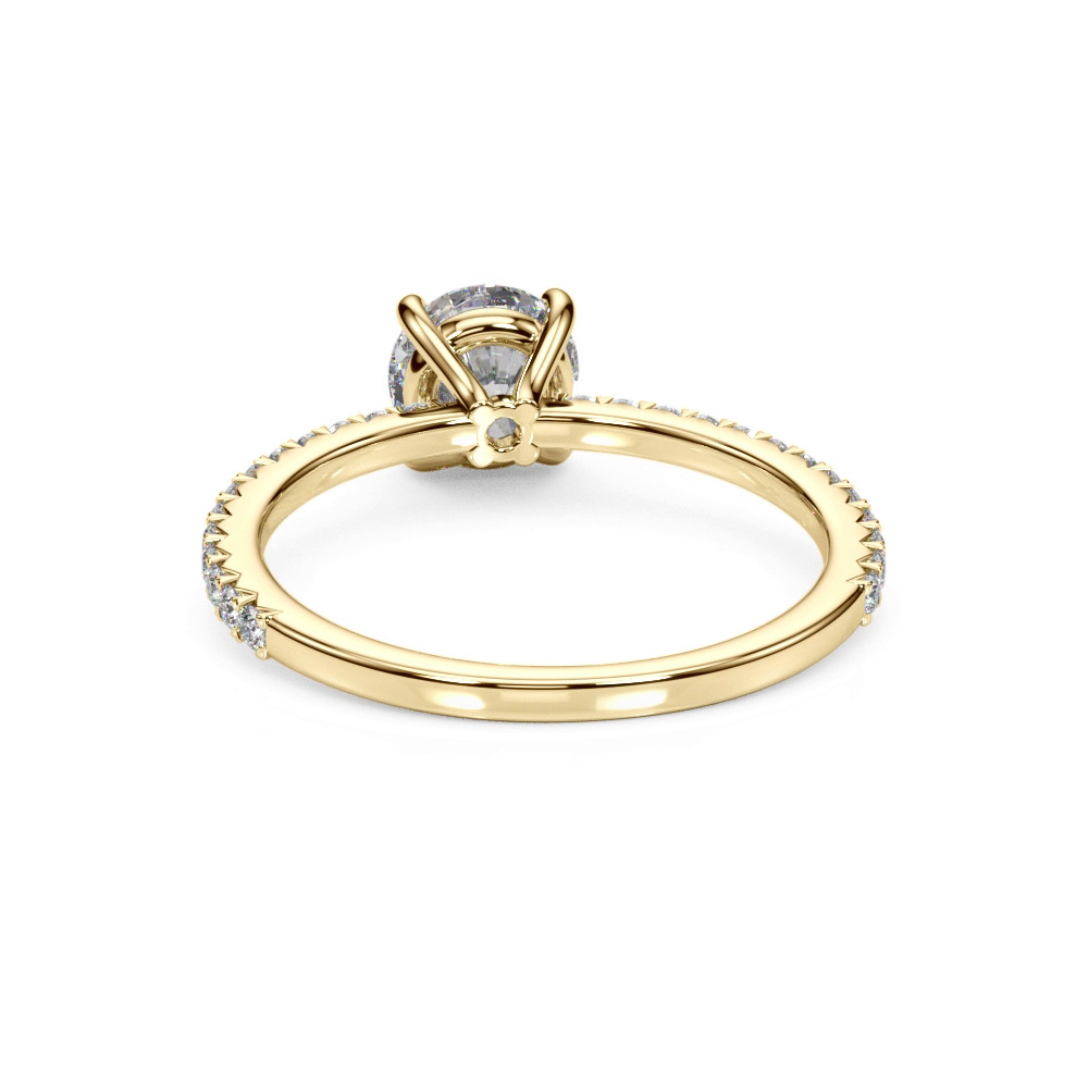 360 degree view of Lily French Pavé Engagement Ring