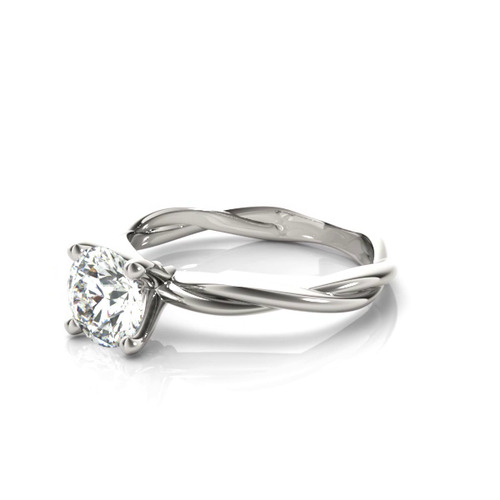 360 degree view of Natalie 4 Prong Twist Solitaire Engagement Ring