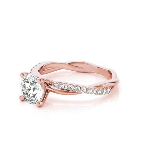 360 degree view of Brooklyn 4 Prong Diamond Twist Engagement Ring