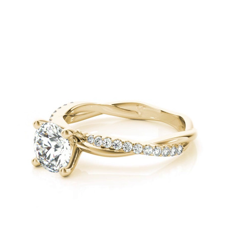 360 degree view of Brooklyn 4 Prong Diamond Twist Engagement Ring