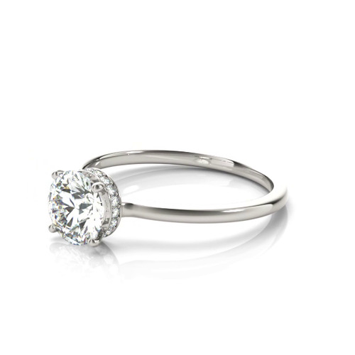 360 degree view of Amelia Hidden Halo Engagement Ring