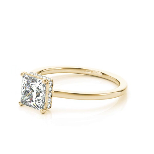 360 degree view of Ellie Hidden Halo Engagement Ring