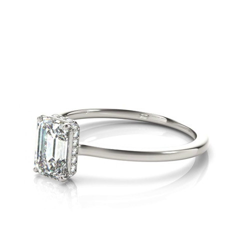 360 degree view of Dionne Hidden Halo Engagement Ring