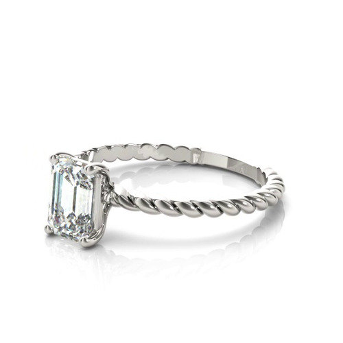 360 degree view of Willow 4 Prong Twist Engagement Ring