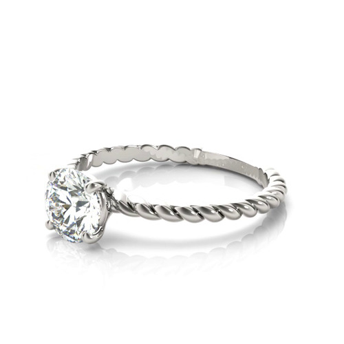 360 degree view of Emilia Twist Engagement Ring