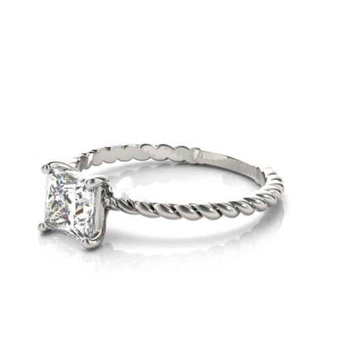 360 degree view of Aubrey 4 Prong Twist Engagement Ring